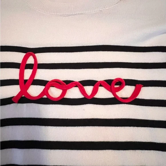 Love Sweater by MARBLED. Size Medium Striped  Nautical - Picture 5 of 9